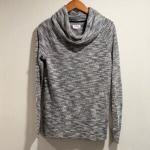 Lou & Grey Women's Marled Gray Cowl Neck Sweater Size M